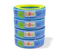 LillOne 4 Recambios con Casetes Reutilizables para Papelera de Pañales compatible con Angelcare Foppapedretti y Litter Locker II - Kit de Bolsas para la contenedor de Pañales