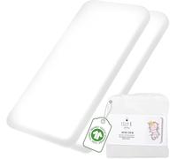 Lilly Belly CloudSoft - Sábanas bajeras para cuna de 100 % algodón orgánico Next to me, color blanco nítido para camas de cuna de 60 x 120 cm (color blanco) | Ideal como sábanas bajeras de cuna de 120