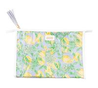 Lilly Pulitzer Bolsa de maquillaje, bolsas de cosméticos para mujer, para viajes o uso diario, neceser de viaje con cremallera, para hacer limonada