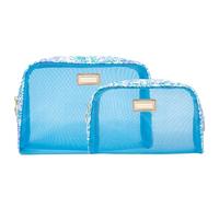 Lilly Pulitzer Bolsa transparente con cremallera, bonito estuche para adultos, neceser de viaje, bolsa pequeña para suministros, maquillaje o artículos de tocador, solo un pellizco, Solo un pellizco,