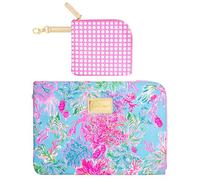 Lilly Pulitzer Funda acolchada Tech con pequeña bolsa con cremallera para accesorios, bonita funda para laptop para mujer, bolsa para tableta o funda para laptop de 13 pulgadas (Cay to My Heart)
