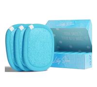 Lilly Skin - Toallitas cuadradas de microfibra limpiadora y exfoliantes para la piel facial - Caja de 7 almohadillas de tela sintética de algodón (Azul Chill, XL)