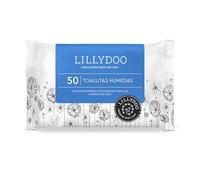 LILLYDOO Toallitas húmedas, 50 uds., paño extragrande | 100 % tejido libre de plástico, sin perfumes: perfectas para la limpieza diaria de toda la familia