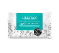 LILLYDOO Toallitas limpiadoras cara y manos, 20 uds., no irritan los ojos