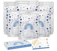 Lilnjoy 15 bolsas de cambio y recuerdo para recién nacido hospital (azul) - 10 grandes y 5 pequeñas reutilizables para guardería y viajes - Idea regalo preciosa