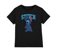 Lilo and Stitch Camiseta Unisex para niños con diseño clásico de Pose, Negro, 12-13 años