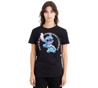 Lilo and Stitch Lilo Stitch Good Day Ladies T Shirt, Black Camiseta, Negro, M para Mujer