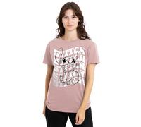 Lilo and Stitch Lilo Stitch Sketch Name Repeat Ladies T Shirt, Pink Camiseta, Rosa, XL para Mujer