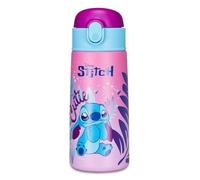 Lilo & Stitch - Botella térmica para niños con pajita, 460 ml, sin PBA- Guardería, escuela primaria - Acero inoxidable, mantenimiento temperatura hasta 24 h