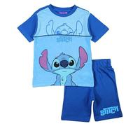 Lilo & Stitch, Conjunto de 2 piezas, Camiseta + Pantalones cortos, Niños, (2 a 8 años), Unisex, Niño, Niña, Suave, Lindo, Cálido, Camiseta, Sweat, Shirt, Bermuda, Short, Pant, LIL36-0731 S2-5A