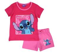 Lilo & Stitch, Conjunto de 2 piezas, Camiseta + Pantalones cortos, Niños, (2 a 8 años), Unisex, Niño, Niña, Suave, Lindo, Cálido, Camiseta, Sweat, Shirt, Bermuda, Short, Pant, LIL36-0744 S2-4A