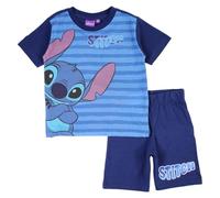 Lilo & Stitch, Conjunto de 2 piezas, Camiseta + Pantalones cortos, Niños, (2 a 8 años), Unisex, Niño, Niña, Suave, Lindo, Cálido, Camiseta, Sweat, Shirt, Bermuda, Short, Pant, LIL36-0730 S2-3A