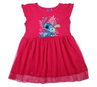 Lilo & Stitch, Conjunto de 2 piezas, Vestido + Falda, Niños, (2 a 8 años), Unisex, Niña, Suave, Lindo, Cálido, Camiseta, Sweat, Dress, Shirt, Short, Skirt,LIL36-0693 S1-3A