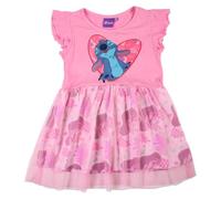 Lilo & Stitch, Conjunto de 2 piezas, Vestido + Falda, Niños, (2 a 8 años), Unisex, Niña, Suave, Lindo, Cálido, Camiseta, Sweat, Dress, Shirt, Short, Skirt,LIL36-0708 S1-2A
