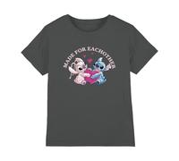 Lilo & Stitch Disney Made For Each Other Camiseta Infantil, Carbón, 7-8 A