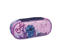 Lilo & Stitch Estuche Escolar Round Plus 2CUTE, Multicolor - Estuche Escolar con Cremallera con Organizador Interior, Trabillas elásticas - Accesorios Mochila Escolar - Estuche para niña, Multicolor,