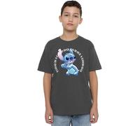 Lilo & Stitch Good Day Unisex Kids T Shirt Camiseta, Gris Oscuro, 12-13 años para Niños