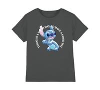 Lilo & Stitch Good Day Unisex Kids T Shirt Camiseta, Gris Oscuro, 7-8 años para Niños