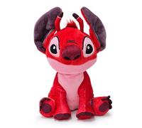 Lilo&Stitch - Peluche Stich - Angel - Leroy rojo con sonido de 11 '41 "/20 cm, calidad súper suave (rojo)