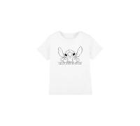Lilo & Stitch Relax Sketch - Camiseta Unisex para niños, Color Blanco, 3-4 años, Blanco, 3-4 años