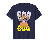 Lilo & Stitch Stitch Halloween Boo Pumpkin Camiseta, Hombre, Azul Marino, S