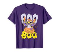 Lilo & Stitch Stitch Halloween Boo Pumpkin Camiseta, Hombre, Morado, S