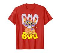 Lilo & Stitch Stitch Halloween Boo Pumpkin Camiseta, Hombre, Rojo, S
