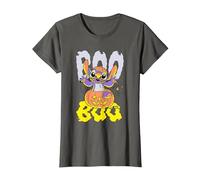 Lilo & Stitch Stitch Halloween Boo Pumpkin Camiseta, Mujer, Asfalto, S