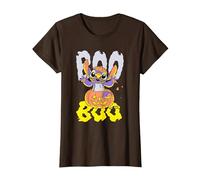 Lilo & Stitch Stitch Halloween Boo Pumpkin Camiseta, Mujer, Marrón, S