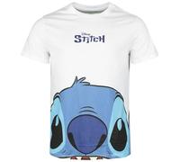 Difuzed Camiseta Lilo & Stitch Stitch 100% algodón estampada delante y detrás Corte regular Blanco M