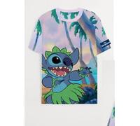 Lilo & stitch tropical hombre camiseta multicolor s 100% algodón regu