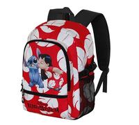 Lilo y Stitch Kiss-Mochila Fight Fan 2.2, Rojo, 31 x 44 cm, Capacidad 24 L