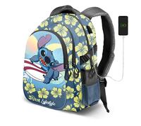 Lilo y stitch lifestyle-mochila running plus, azul, 34 x 46 cm, capaci