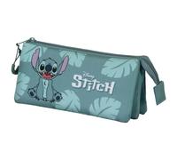 Lilo y Stitch Sit-Estuche Portatodo Triple, Azul, 23 x 11 cm