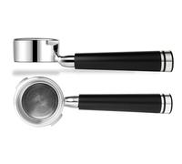 LILQ Portafiltro de 2 orejas sin fondo de 58 mm compatible con máquinas Gaggia, incluye cesta de 18-20 g (aluminio plano, 58 mm para Gaggia)