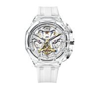 LILUOKE Relojes de pulsera para hombre, diseño profesional, acero inoxidable, cronógrafo, cuarzo, 30 ATM, relojes para hombre, LK9013G-04, Relojes tradicionales de concepto de baile de león