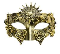 Lilwemen Máscara Veneciana de Guerrero Espartano Griego Antiguo para Hombre - Baile de Boda, Mardi Gras, Fiesta Burlesque (D-Dorado)