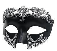 Lilwomen - Máscara de espartana griega antigua, romana y veneciana, perfecta para Mardi Gras, Burlesque o bailes de boda (B-plateado)