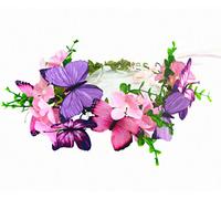 Lily and Rose - Diadema con diseño de flores, Rosado (Pink Butterfly), 1