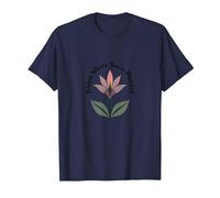 Lily Blooms: Bloom Where You'Re Planted - Cita inspiradora Camiseta, Hombre, Azul Marino, L