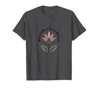 Lily Blooms: Bloom Where You'Re Planted - Cita inspiradora Camiseta, Hombre, Jaspeado Oscuro, XL