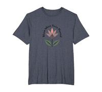 Lily Blooms: Bloom Where You'Re Planted - Cita inspiradora Camiseta, Hombre Tallas Grandes, Azul Jaspeado, 4X Alto