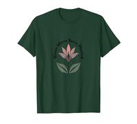 Lily Blooms: Bloom Where You'Re Planted - Cita inspiradora Camiseta, Hombre, Verde Bosque, 3XL