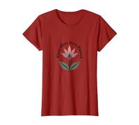 Lily Blooms: Bloom Where You'Re Planted - Cita inspiradora Camiseta, Mujer, Arándano, M