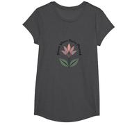 Lily Blooms: Bloom Where You'Re Planted - Cita inspiradora Camiseta, Niñas, Jaspeado Oscuro, XS