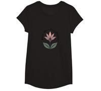 Lily Blooms: Bloom Where You'Re Planted - Cita inspiradora Camiseta, Niñas, Negro, Grande