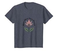 Lily Blooms: Bloom Where You'Re Planted - Cita inspiradora Camiseta, Niños, Azul Jaspeado, 6 años