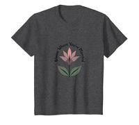 Lily Blooms: Bloom Where You'Re Planted - Cita inspiradora Camiseta, Niños, Jaspeado Oscuro, 2 años