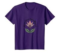 Lily Blooms: Bloom Where You'Re Planted - Cita inspiradora Camiseta, Niños, Morado, 3 años