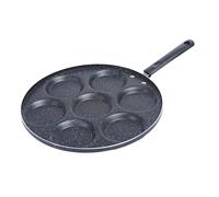 Lily cook Crepera para Pancakes 7 Huecos 30 cm Cocción Versátil Negro | Acero, crepera para pancakes 7 huecos, 30 cm, cocción de 7 porciones, superficie antiadherente, cocina, negro